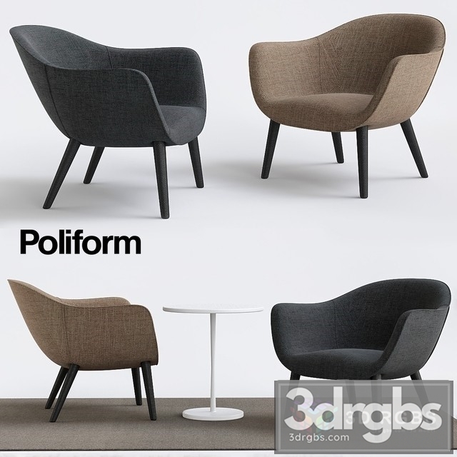 Poliform Armchairs 3dsmax Download - thumbnail 1