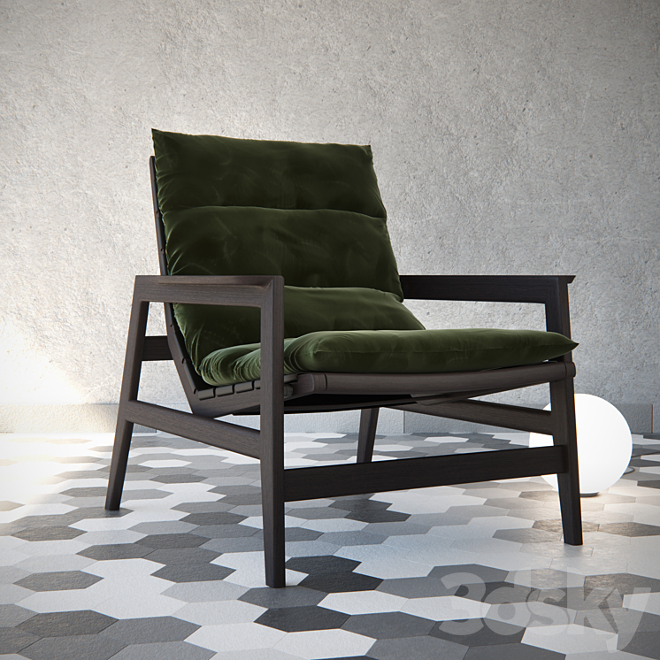 Poliform Ipanema armchair 3DS Max - thumbnail 2