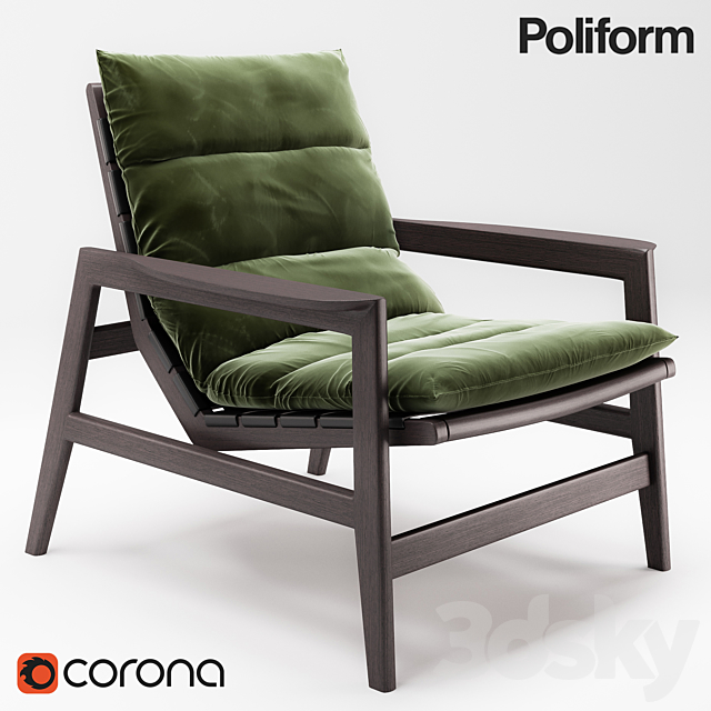 Poliform Ipanema armchair 3DSMax File - thumbnail 1