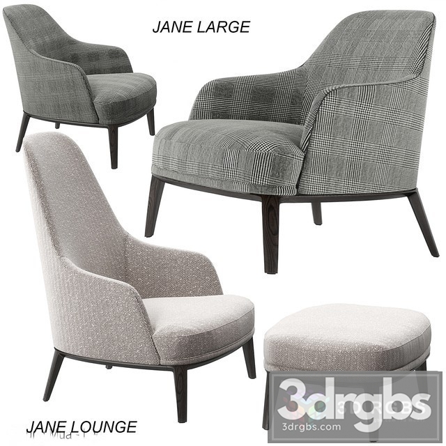 Poliform Jane Armchair 02 3dsmax Download - thumbnail 1