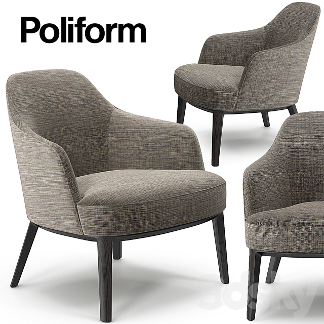 Poliform Jane armchair 3DSMax File - thumbnail 1