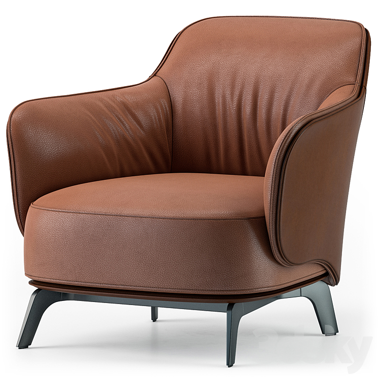 Poliform Kaori armchair 3DS Max Model - thumbnail 1