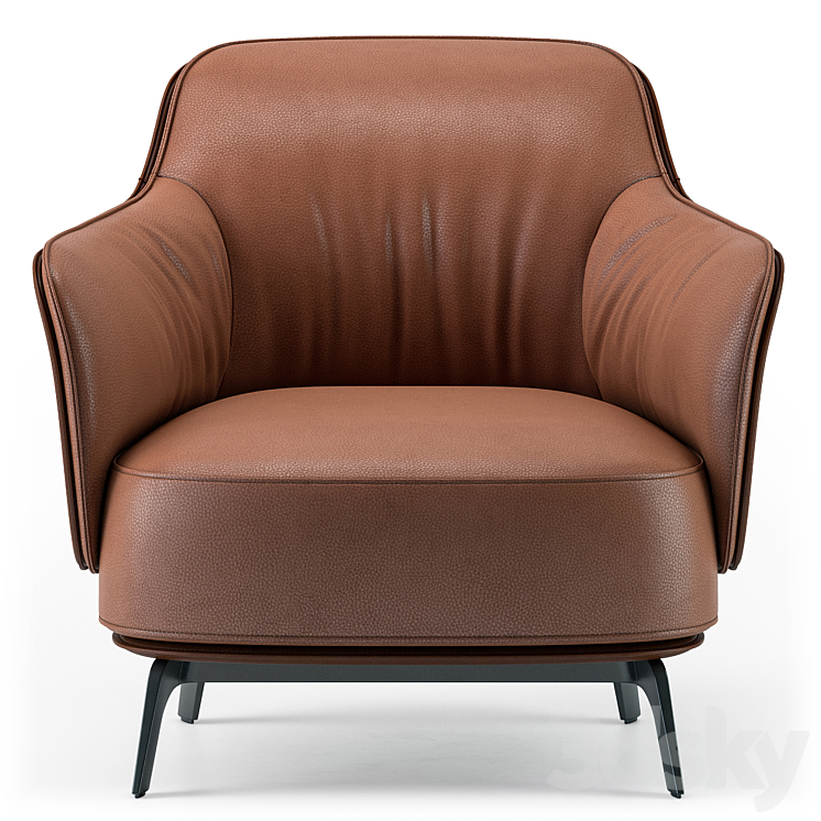 Poliform Kaori armchair 3DS Max Model - thumbnail 2