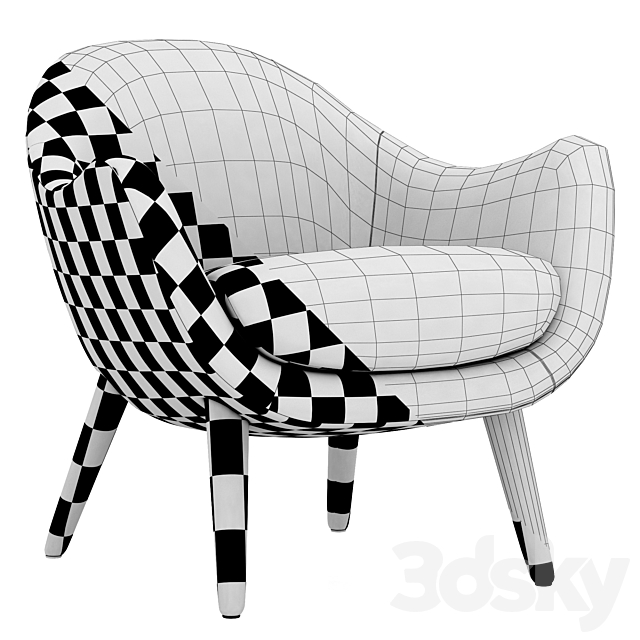 Poliform Mad Chair 3ds Max - thumbnail 3