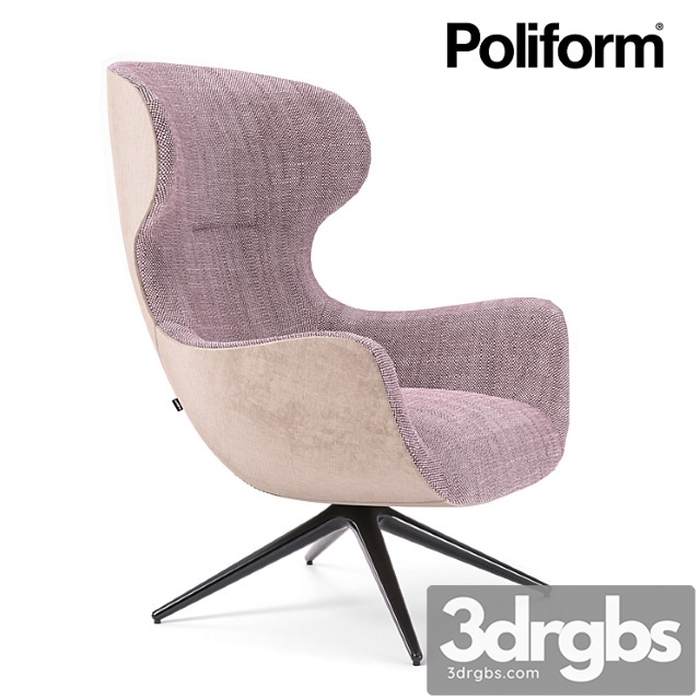 Poliform Mad Joker Armchair 1 3dsmax Download - thumbnail 1