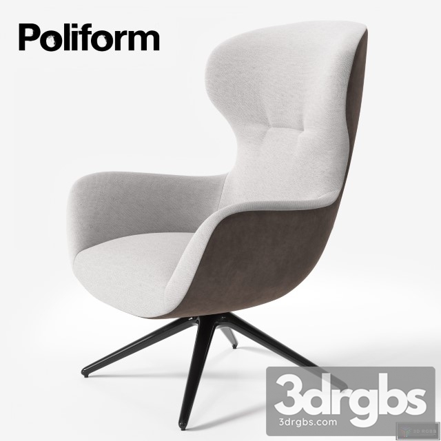 Poliform Mad Joker Armchair 3dsmax Download - thumbnail 1