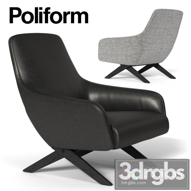 Poliform Marlon Armchair 3dsmax Download - thumbnail 1