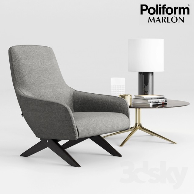 Poliform Marlon Armchair Set 3DS Max - thumbnail 3