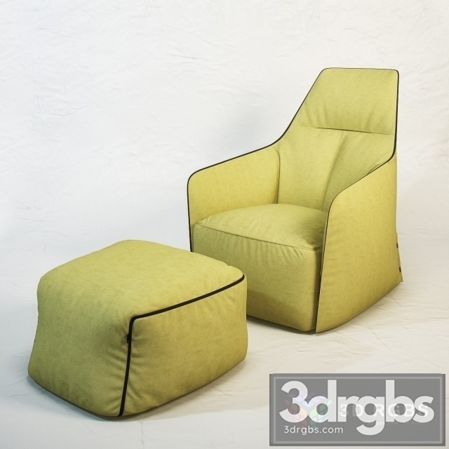 Poliform Santa Monica Lounge Chair 3dsmax Download - thumbnail 1