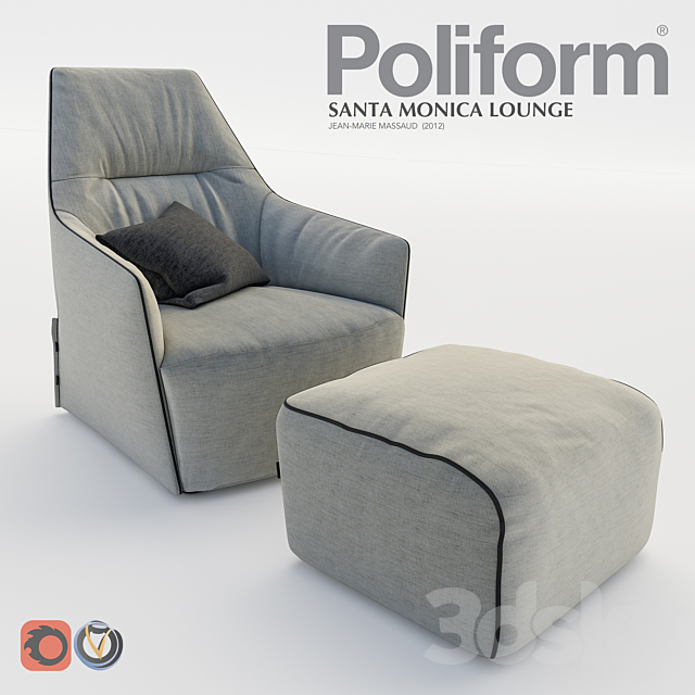 POLIFORM Santa Monika lounge 3DSMax File - thumbnail 1