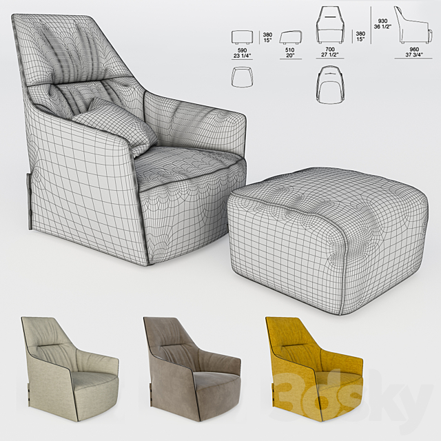 POLIFORM Santa Monika lounge 3DSMax File - thumbnail 3