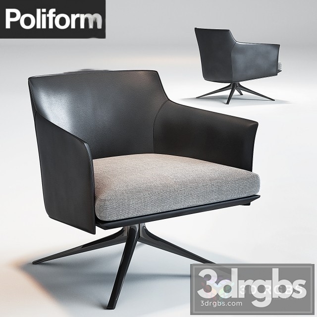 Poliform Stanford Armchair (2) 3dsmax Download - thumbnail 1