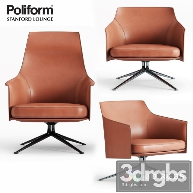 Poliform Stanford Armchair 3dsmax Download - thumbnail 1