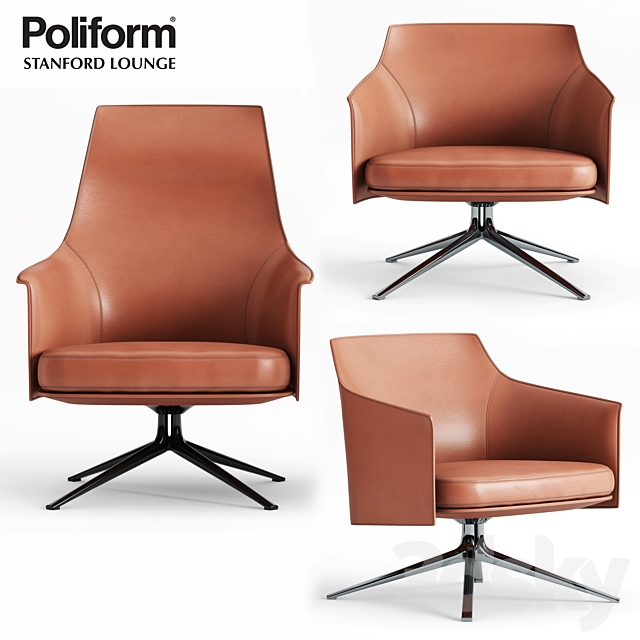 Poliform Stanford Armchair and Lounge 3DSMax File - thumbnail 1