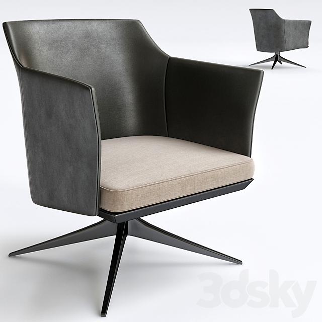 Poliform Stanford Lounge Armchair 3ds Max - thumbnail 1