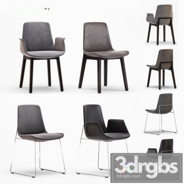 Poliform Ventura Chair Set 3dsmax Download - thumbnail 1