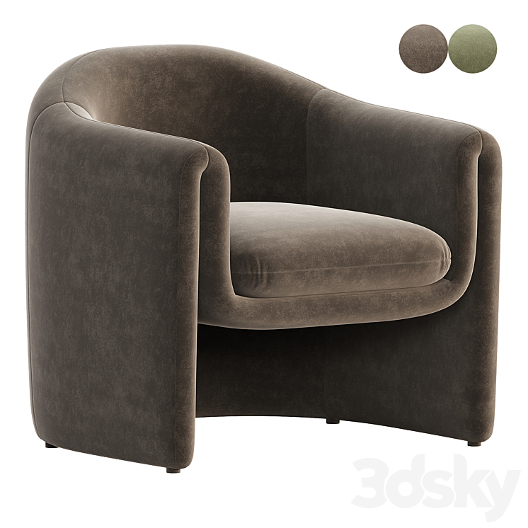 Pollman arm chair 3DS Max - thumbnail 1