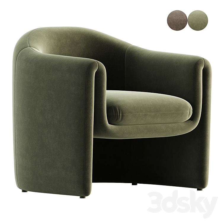 Pollman arm chair 3DS Max - thumbnail 2