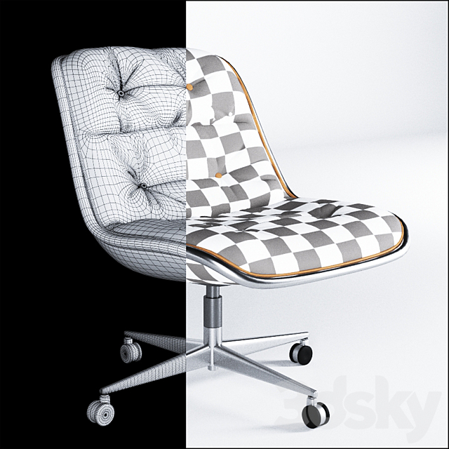 Pollock Executive Chair 3DS Max Model - thumbnail 3