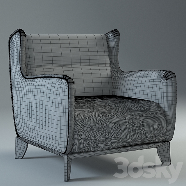 POLTRONA 3DS Max Model - thumbnail 2