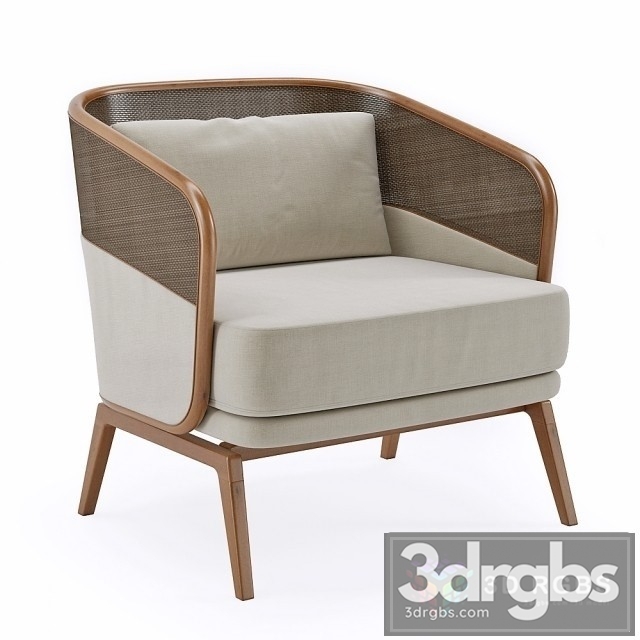 Poltrona Capitu Armchair 3dsmax Download - thumbnail 1