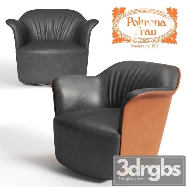 Poltrona Frau Aida Armchair 3dsmax Download - thumbnail 1