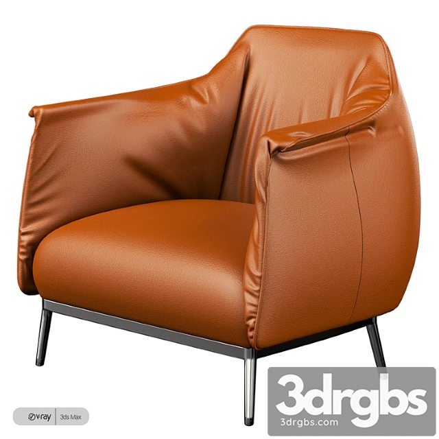 Poltrona frau archibald armchair 2 3dsmax Download - thumbnail 1