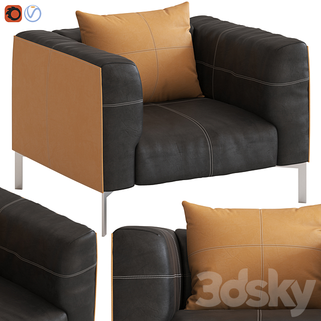 Poltrona Frau Bosforo Armchair 3DSMax File - thumbnail 1