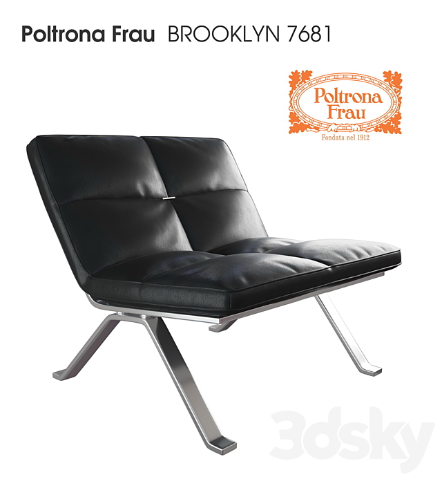 Poltrona Frau -BROOKLYN 7681 3ds Max - thumbnail 1