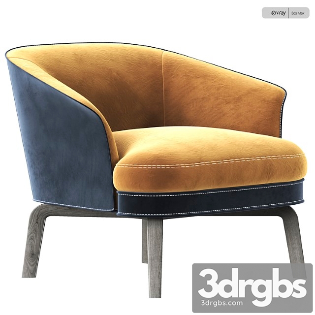 Poltrona Frau Nivola Chair 3dsmax Download - thumbnail 1