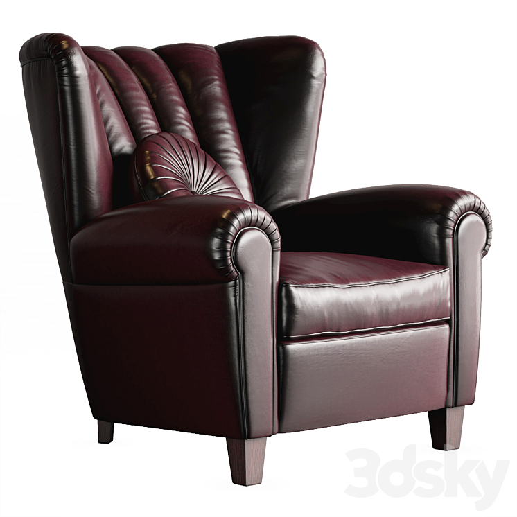 Poltrona Frau Savina Armchair 3DS Max - thumbnail 1