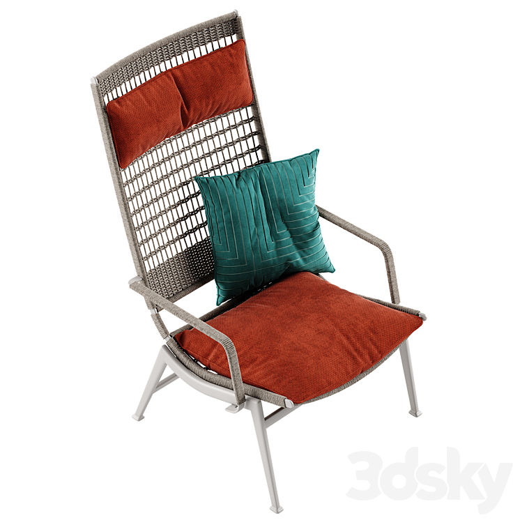 Poltrona Frau Solaria armchair 3DS Max - thumbnail 2