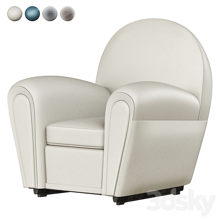 Poltrona Frau VANITY FAIR Armchair 3DS Max - thumbnail 1