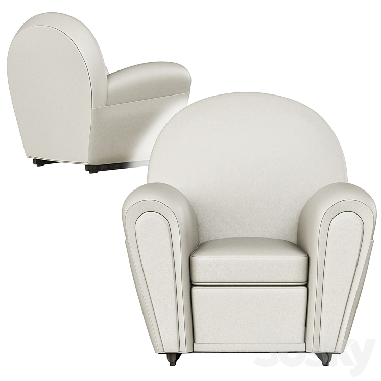 Poltrona Frau VANITY FAIR Armchair 3DS Max - thumbnail 2