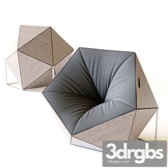 Polygonal Chair 3 3dsmax Download - thumbnail 1