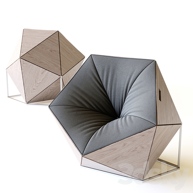 POLYGONAL CHAIR 3DSMax File - thumbnail 1