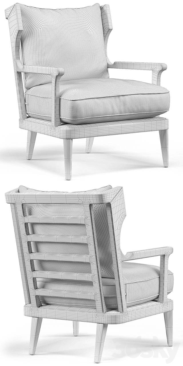 Ponce Arm Chair 3ds Max - thumbnail 3