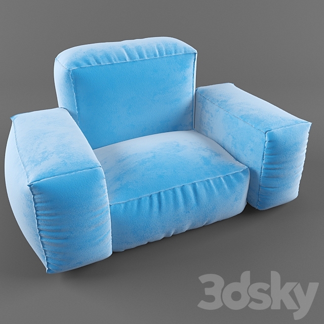 poof chair 3DS Max Model - thumbnail 2