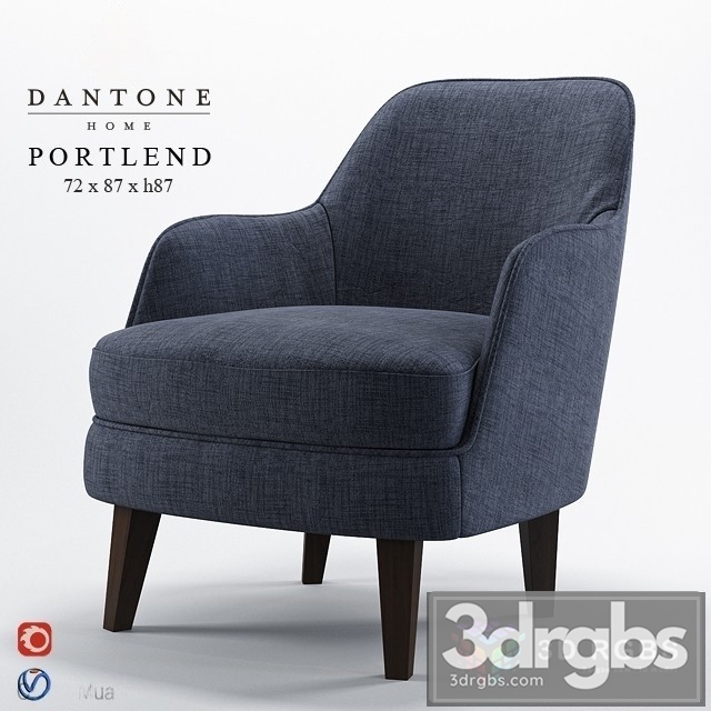 Portlend Dantone Armchair 3dsmax Download - thumbnail 1