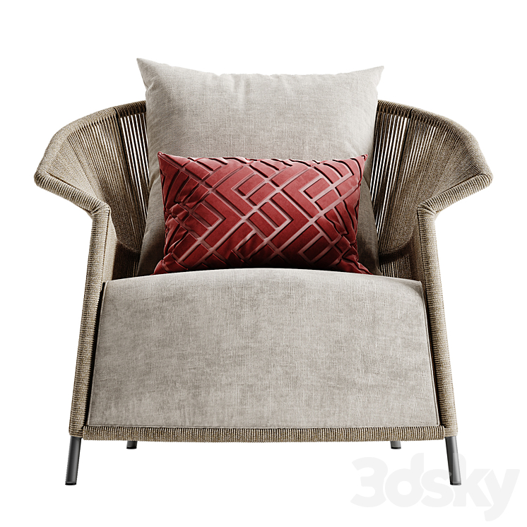 Potocco Ola armchair 3DS Max - thumbnail 2