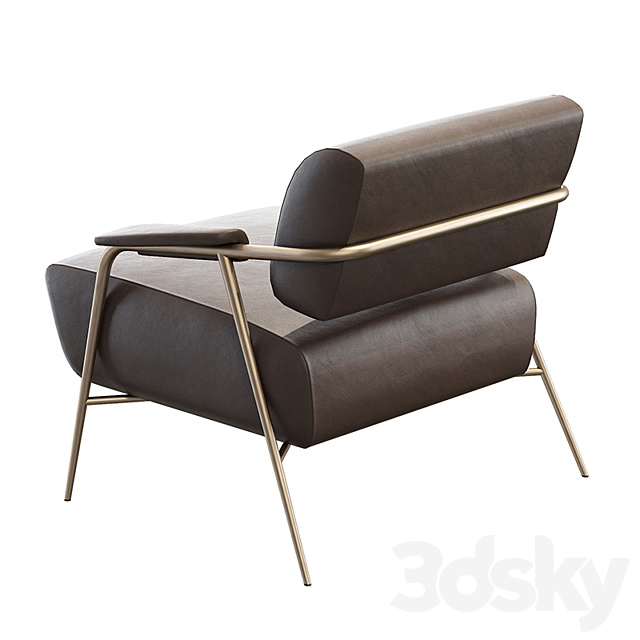 Potocco Stay lounge armchair 3DS Max Model - thumbnail 2