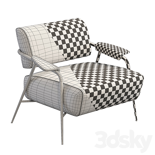 Potocco Stay lounge armchair 3DS Max Model - thumbnail 3