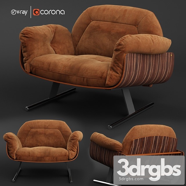 Presidencial Lounge Armchair 3dsmax Download - thumbnail 1