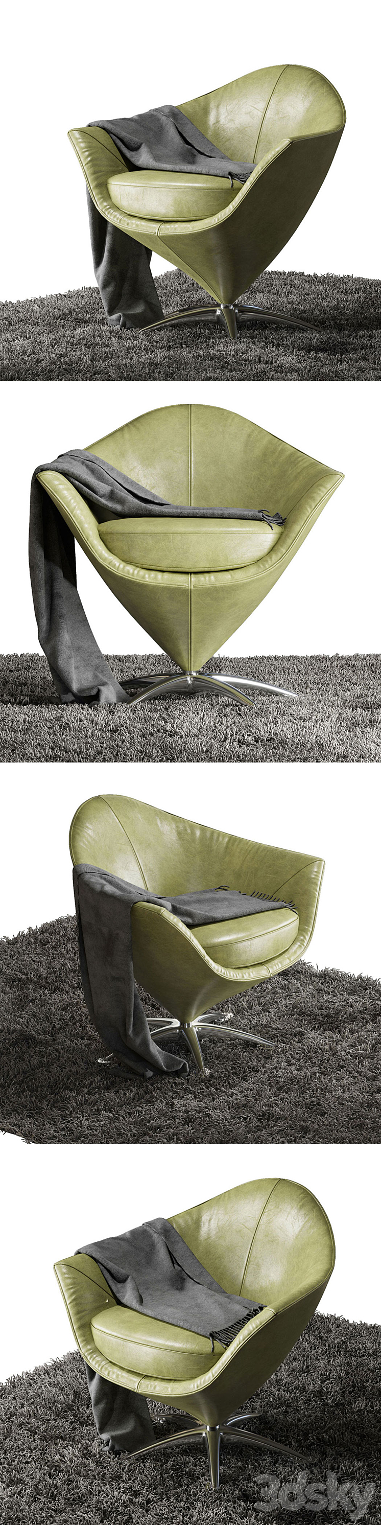 Prianera Tulipano armchair 3DS Max - thumbnail 2