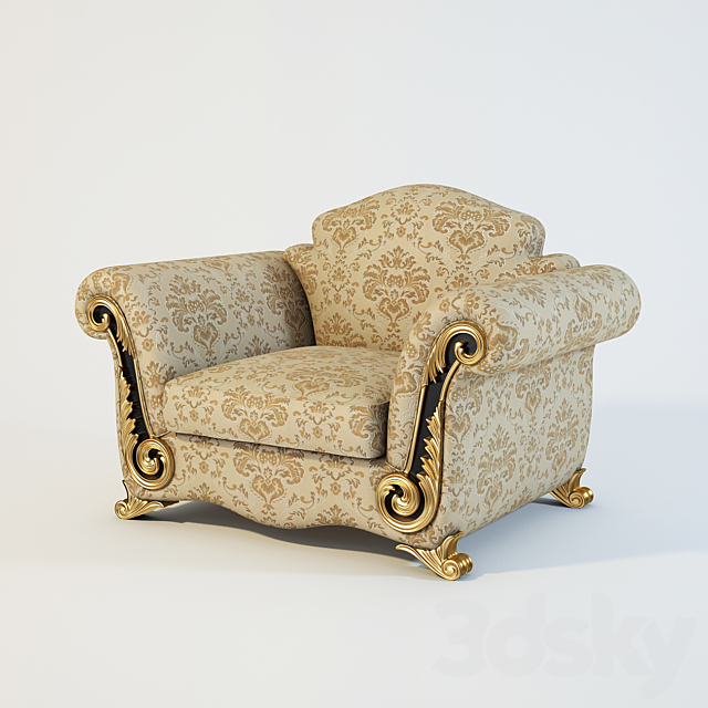 “PROFI” Armchair TURRI TC405 3DS Max Model - thumbnail 1