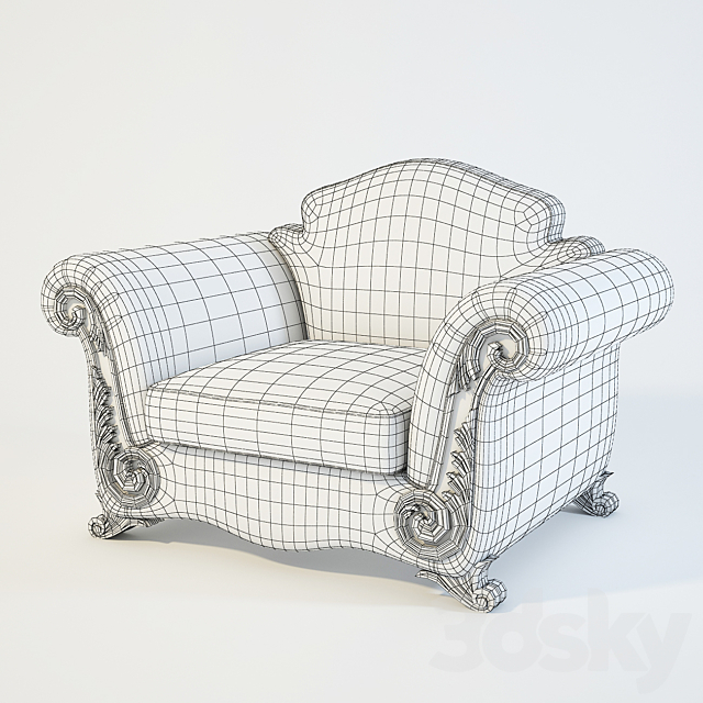 “PROFI” Armchair TURRI TC405 3DS Max Model - thumbnail 2