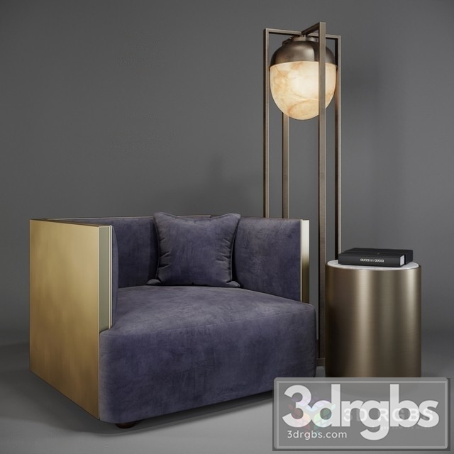 Promemoria Boccaccio Armchair 3dsmax Download - thumbnail 1