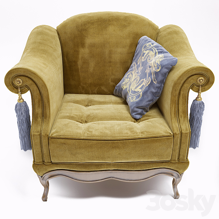 Provasi Marquise armchair 3DS Max - thumbnail 2