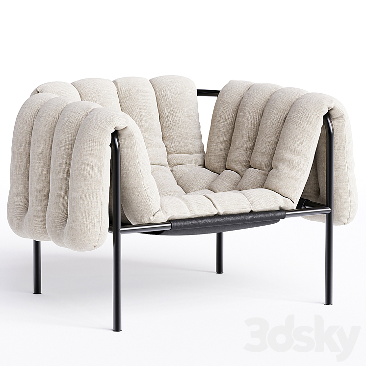 Puffy lounge chair 3DS Max Model - thumbnail 3