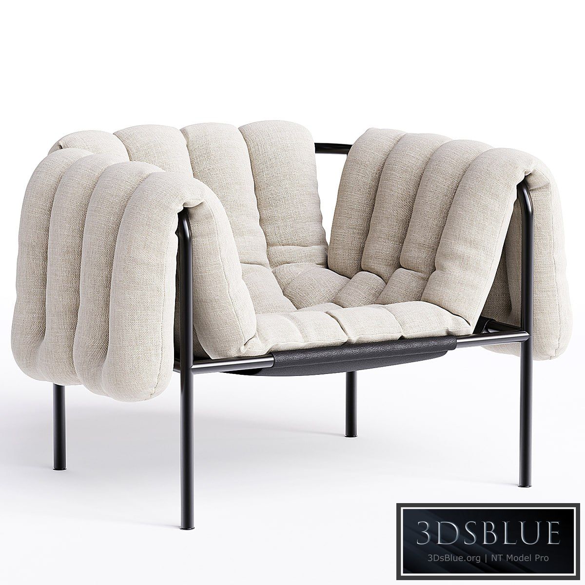 Puffy lounge chair 3DS Max - thumbnail 3